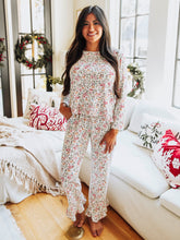 Women's Ruffled Pant Set - Holly Jolly Reindeer